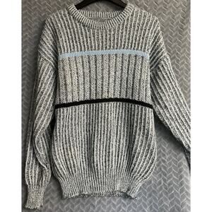 Weekends in California Vintage Knit Sweater Size L Fisherman Chunky Preppy